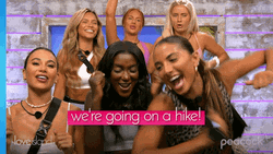 Love Island Girls Excited To Go Hiking GIF