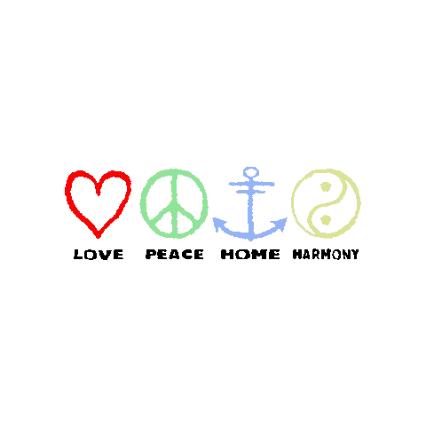 Love Peace Home Harmony Sign Sticker