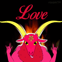 Love Satan Rock 2D Art GIF