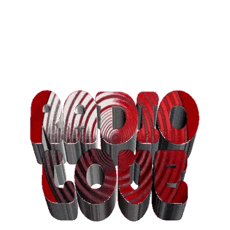Love Word Surrounded By Red Swirls Sticker