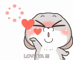 Love Ya Bello Bunny Flying Kiss GIF
