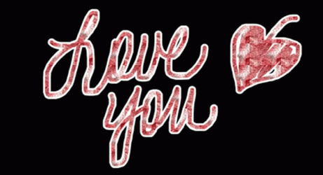 Love Ya Cursive Text Animation GIF