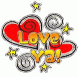 Love Ya Heart Text Animation GIF
