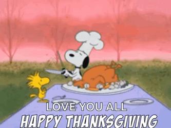 Love You All Happy Thanksgiving Snoopy  GIF