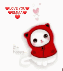 Love You Emma Cute Cat GIF