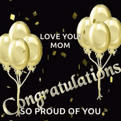 Love You Mom Congratulations Card GIF