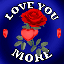 Love You More Animated Rose GIF