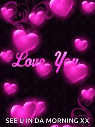 Love You Pink Heart Poster GIF