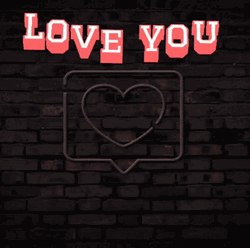 Love You Red Signage GIF