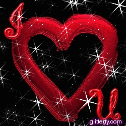 Love You So Much Sparkling Heart GIF