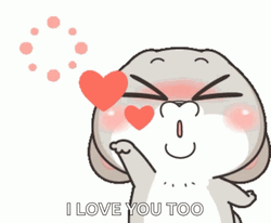 Love You Too Bello Bunny Kisses GIF