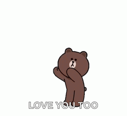 Love You Too Teddy GIF