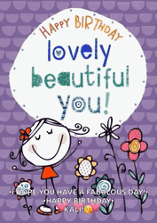 Lovely Beautiful You Female Happy Birthday GIF