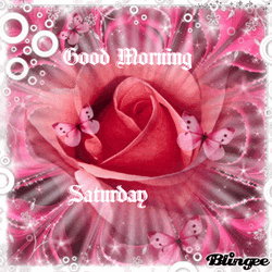 Lovely Rose Art Saturday Blessings GIF