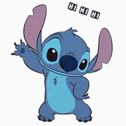 Lovely Stitch Hi Hi Hi GIF