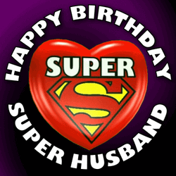 Lovely Superman Happy Birthday Husband GIF