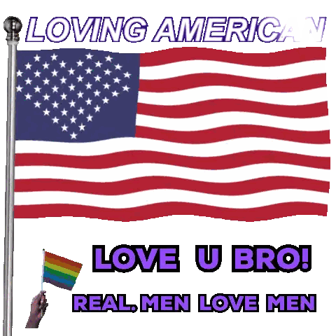 Loving American Poster Sticker