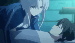 Loving Anime Kissing Mother Of The Goddess Dormitory GIF