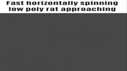 Low Poly Spinning Rat Approaching GIF