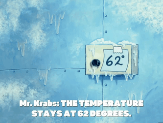 Low Temperature Mr Krabs SpongeBob SquarePants GIF