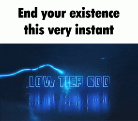 Low Tier God Blue Lights GIF