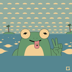 Lsd Chilling Peace Frog GIF