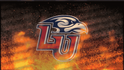 LSU Eagles Logo Surrounded By Fire GIF