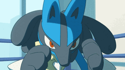 Lucario Charge Strike At Enemy GIF