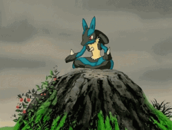 Lucario Eating Plants