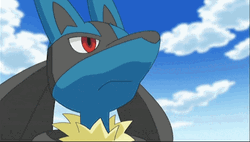 Lucario Looking Up Thinking