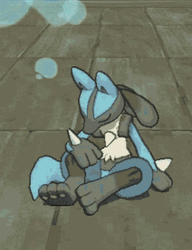 Lucario Sleeping Sitting Pokemon GIF