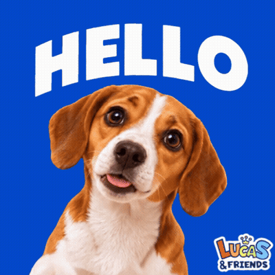 Lucas And Friends Ad With Brown And White Beagle GIF
