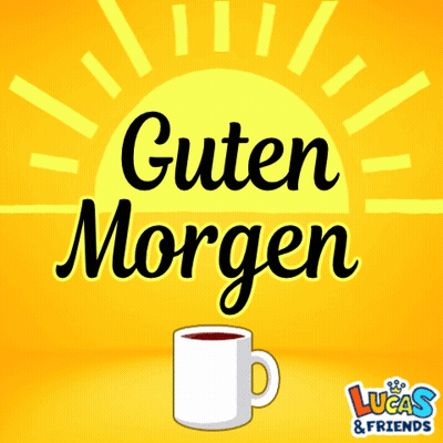 Lucas And Friends Ad With Sun And Coffee GIF
