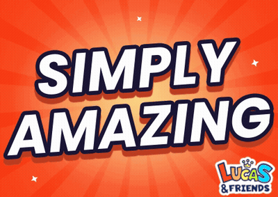 Lucas And Friends Advertisement Saying Simply Amazing GIF