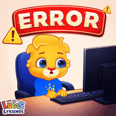Lucas And Friends Bear Using Computer At Desk GIF