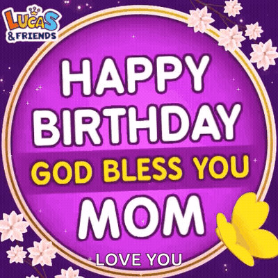 Lucas And Friends Birthday Card For Mom GIF