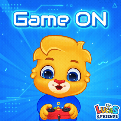 Lucas And Friends Cartoon Holding Game Controller GIF