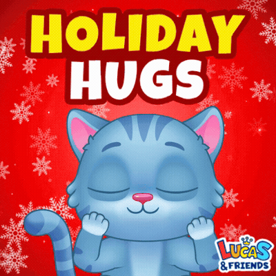 Lucas And Friends Cat Snowflakes GIF