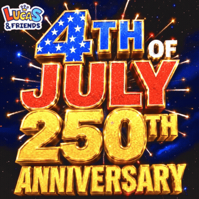 Lucas And Friends Celebrate 4Th Of July 250Th Anniversary Fireworks GIF