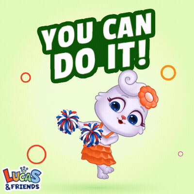 Lucas And Friends Cheerleader With Pom Poms GIF