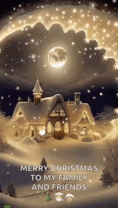 Lucas And Friends Christmas Card With Santa GIF