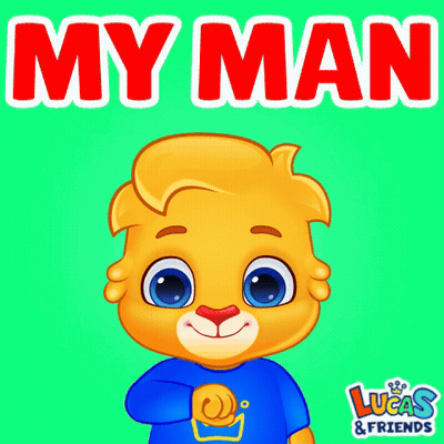 Lucas And Friends Lion Pointing At Camera GIF