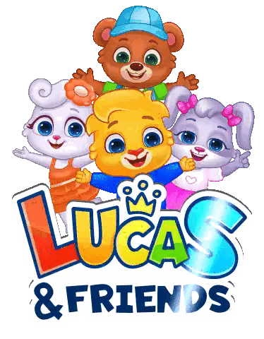 Lucas And Friends Logo With Animals Sticker