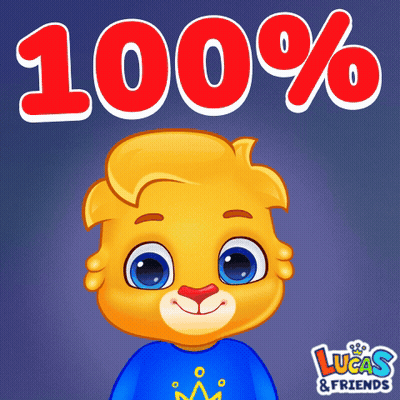 Lucas And Friends Logo With Cartoon Character GIF