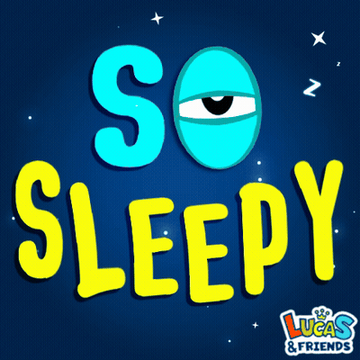Lucas And Friends So Sleepy Blue Logo GIF