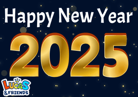 Lucas And Friends Wishes A Happy New Year 2025 GIF