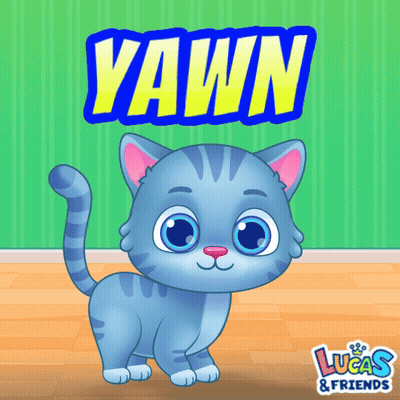 Lucas & Friends Advertisement Blue Cat GIF