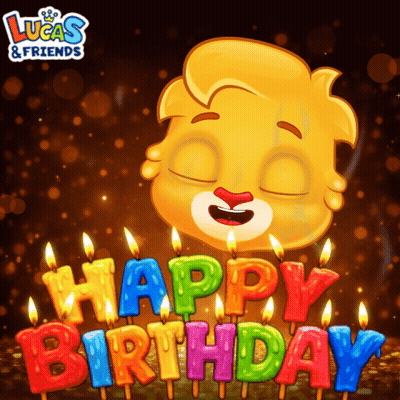 Lucas & Friends Birthday Candle Advertisement GIF