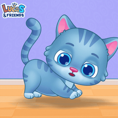 Lucas & Friends Blue Cat GIF