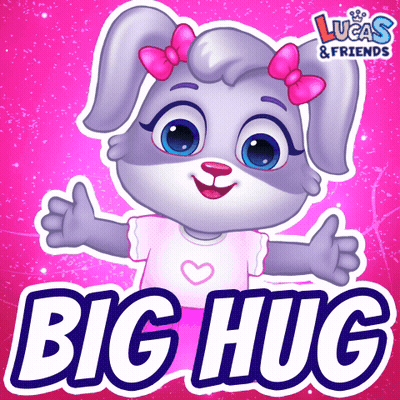 Lucas & Friends Bunny Giving Big Hug GIF
